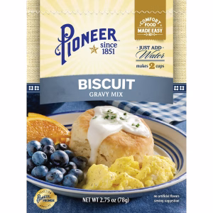 Pioneer Biscuit Gravy Mix, 2.75 oz – Just Add Water for Rich, Creamy Gravy