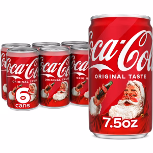 Coca-Cola Mini Soda Pop, 7.5 fl oz Cans, 6 Pack