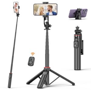 SelfieShow Selfie Stick, 52'' Extendable Selfie Stick Tripod with Bluetooth Remote